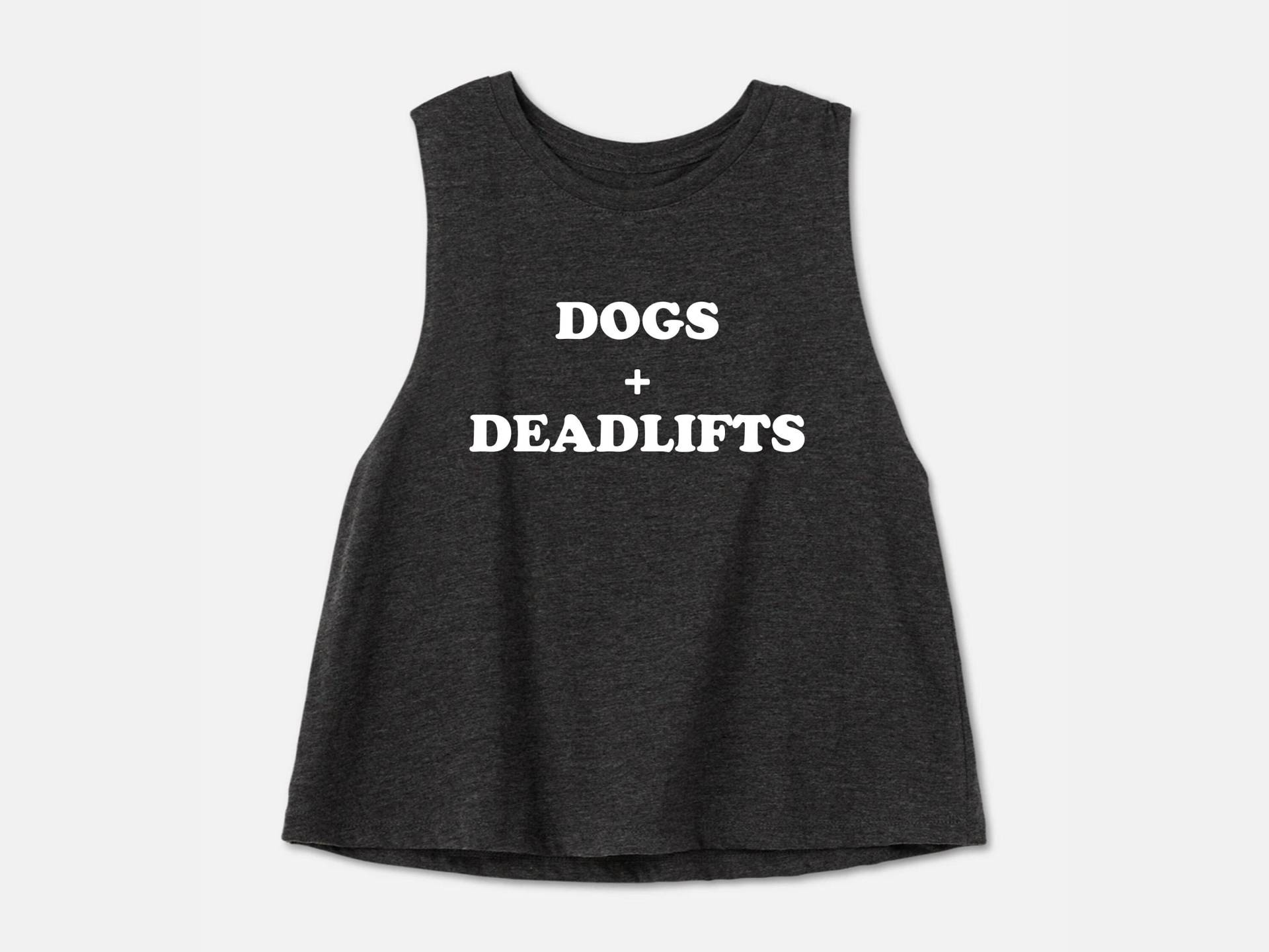 Workout-Crop-Top | Hunde Mama Shirt Hundeliebhaber Geschenk Lifting Frauen Bein-Tag-Training Fitnessstudio-Crop-Top + Kreuzheben von GymWeekendApparel