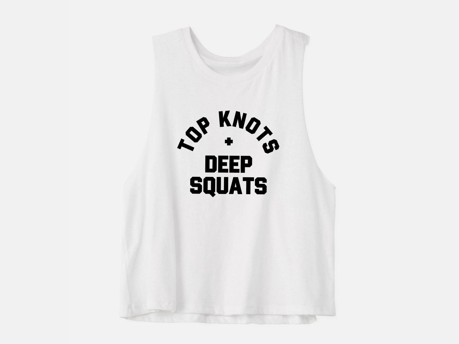 Workout-Crop-Top | Tanktop Hebe Tank Top Bootcamp-Shirt Heben Sie Schwer An Training Geschenk Top-Knoten + Tiefe Kniebeugen von GymWeekendApparel