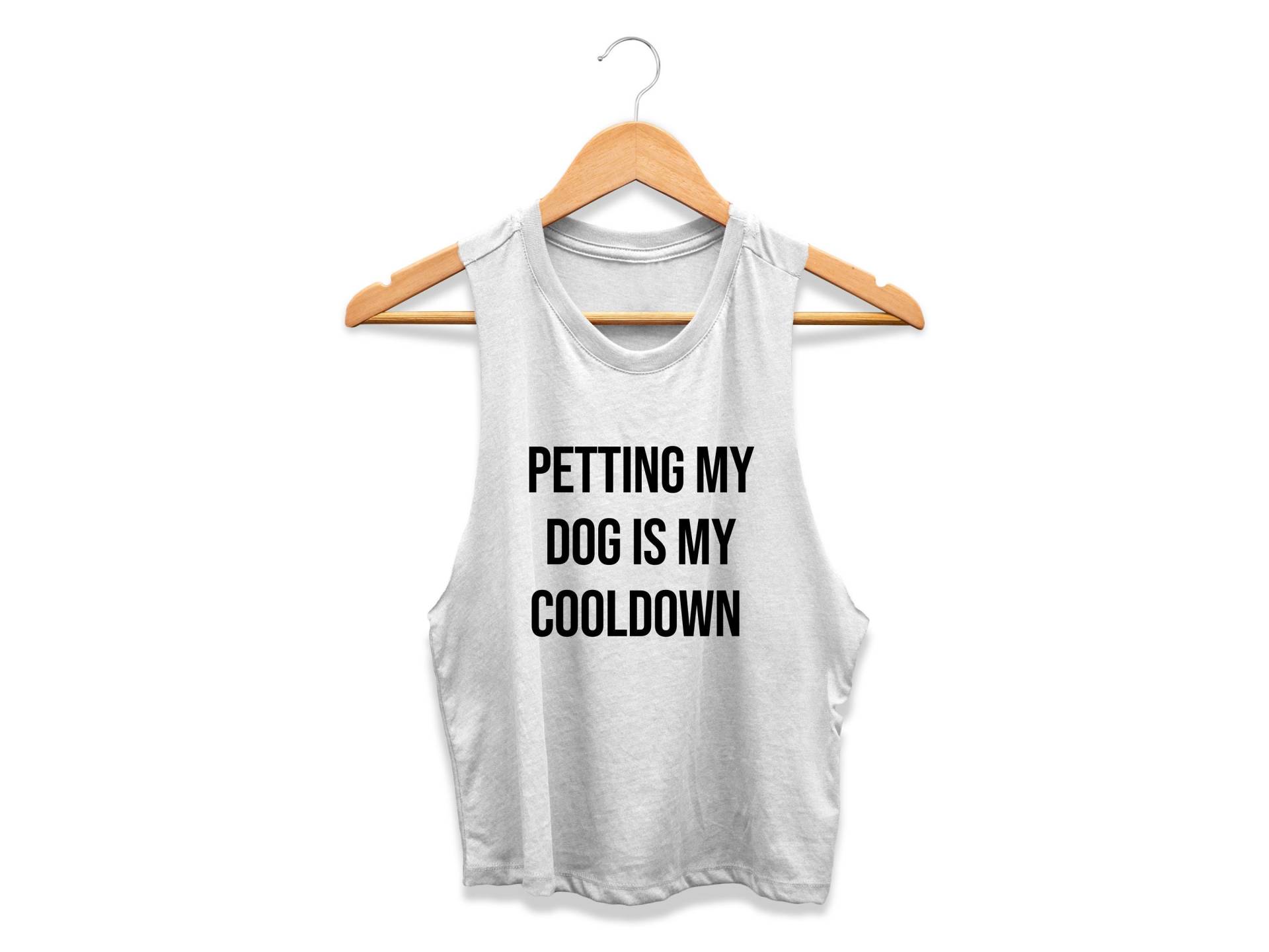 Workout-Crop-Top | Tanktop Laufshirt Hiit Workout Boxen Shirt Pilates-Shirt Meinen Hund Zu Streicheln Ist Meine Cooldown von GymWeekendApparel