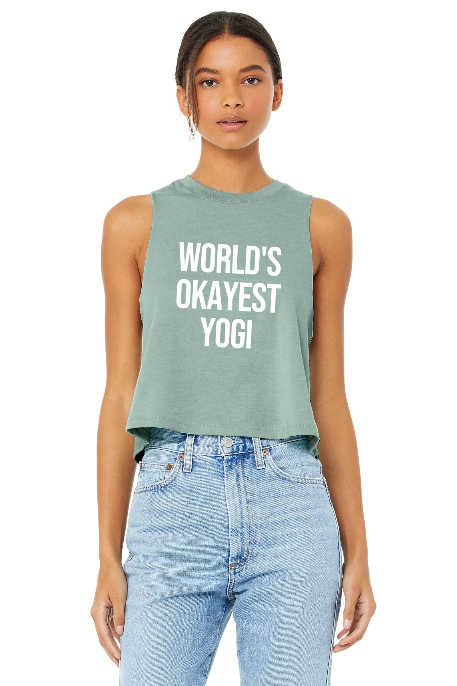 Yoga-Shirt | Yoga Tank-Top Yoga-Crop-Top Yoga-Liebhaber Tank Top Yogi Geschenk Der Okayest Der Welt von GymWeekendApparel