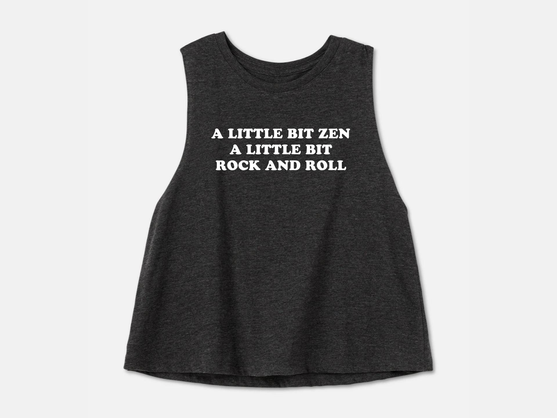 Yoga Tank-Top | Shirt Damen Rock & Roll Yoga-Crop-Top Ein Bisschen Zen, Ein von GymWeekendApparel