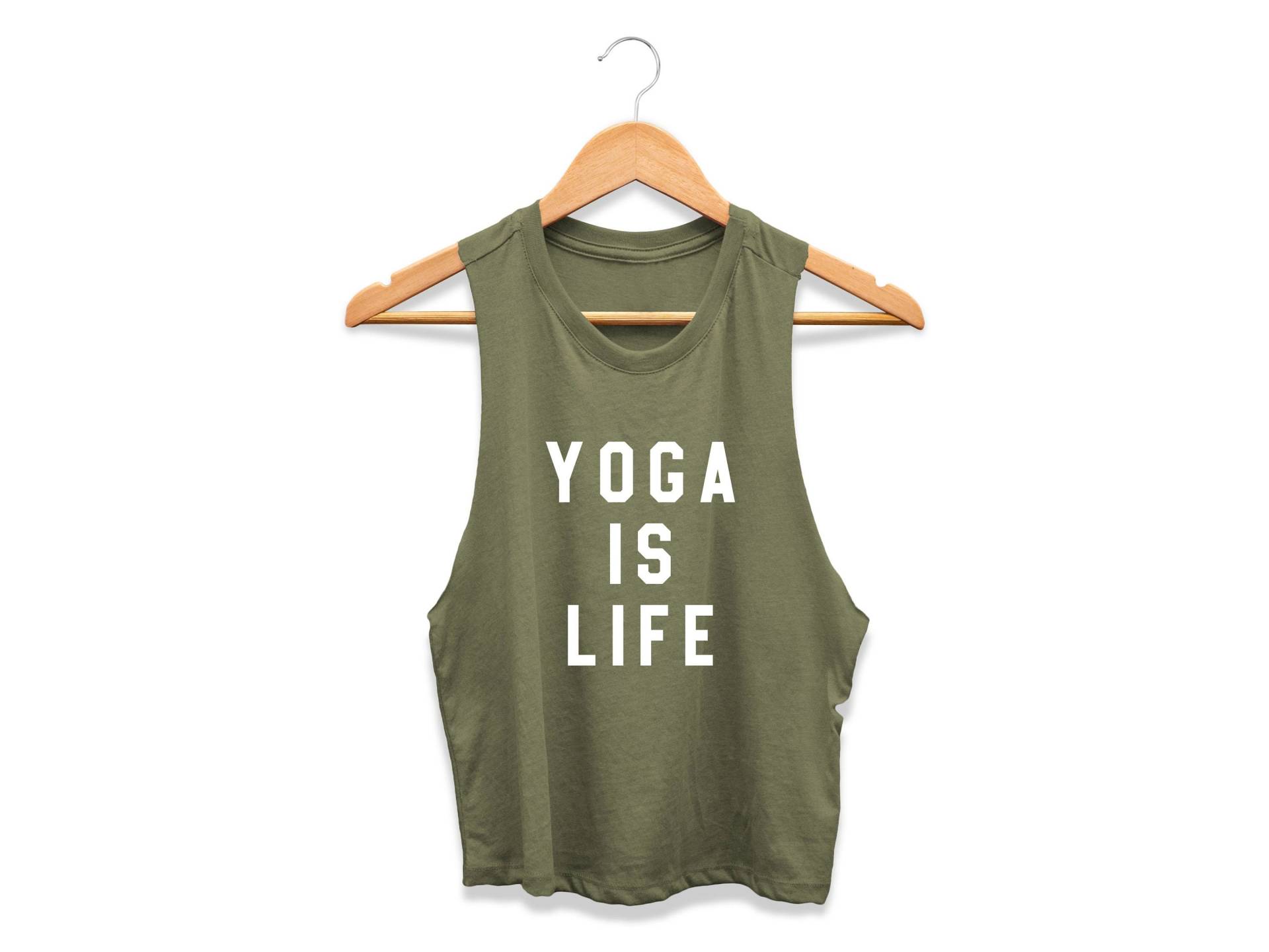 Yoga Tank-Top | Shirt Damen Yoga-Crop-Top Lustiges Frauen Tank Yoga-Lehrerin Ist Leben von GymWeekendApparel