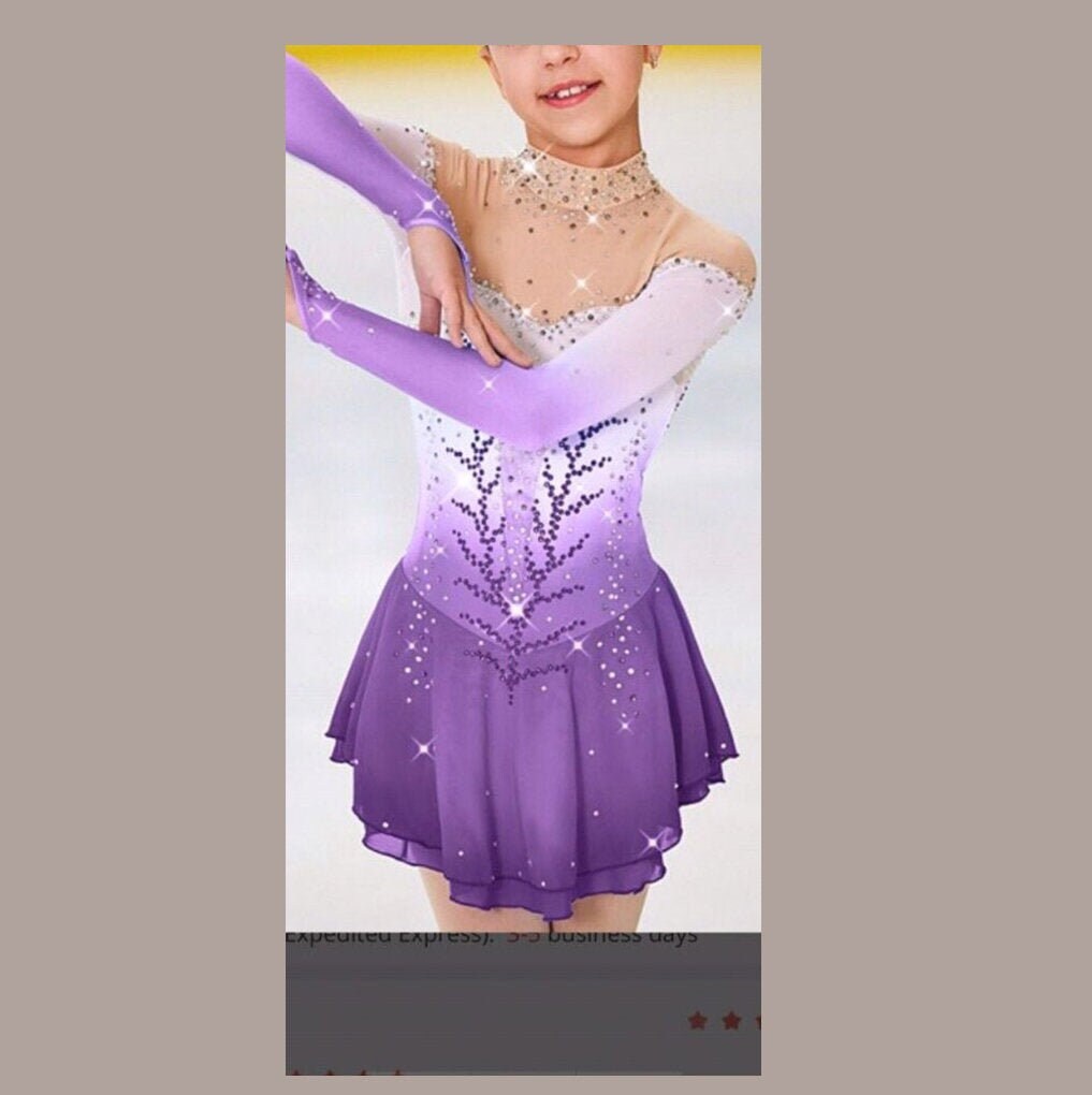 38 Eiskunstlaufkleid Rollkunstlaufkleid Tanzmariechen Kürkleid Eiskunstlauf Kleid Showtanzkleid Eistanzen Eistanzkleid Karnevalkleid von Gymcostumes