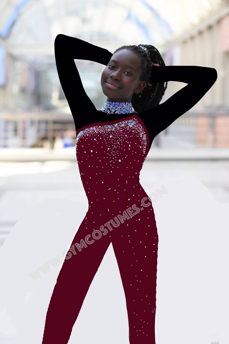 Bordeaux Ganzkörperanzug Catsuit Küranzug Voltigieranzug Luftakrobatik Anzug Eiskunstlaufkleid Eiskunstlaufen Showtanzkleid Circusanzug Bordeaux Ganzkörperanzug Catsuit Küranzug Voltigieranzug Luftakrobatik Anzug Eiskunstlaufkleid Eiskunstlaufen Showtanzkleid Circusanzug von Gymcostumes
