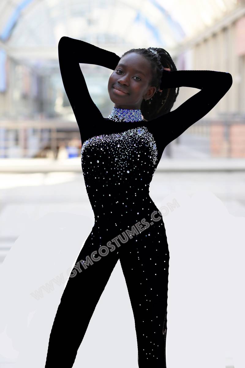 Schwarz Ganzkörperanzug Catsuit Küranzug Voltigieranzug Luftakrobatik Anzug Eiskunstlaufkleid Eiskunstlaufen Showtanzkleid Circusanzug Schwarz Ganzkörperanzug Catsuit Küranzug Voltigieranzug Luftakrobatik Anzug Eiskunstlaufkleid Eiskunstlaufen Showtanzkleid Circusanzug von Gymcostumes