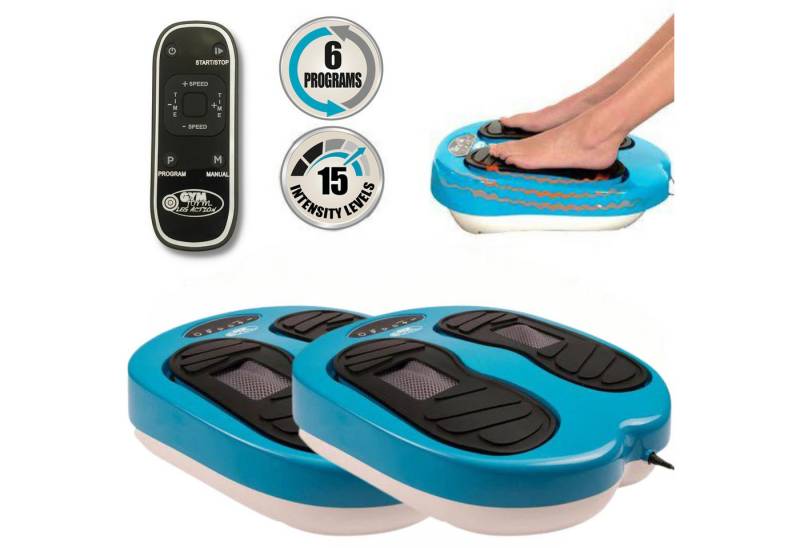 Gymform® Fußmassagegerät Leg Action, Spar-Set 2-tlg., 1er oder 2er Pack 4 oder 8 Programme, Durchblutungsstörungen bekämpfen, Wellness für die Füße, Fernbedienung von Gymform®
