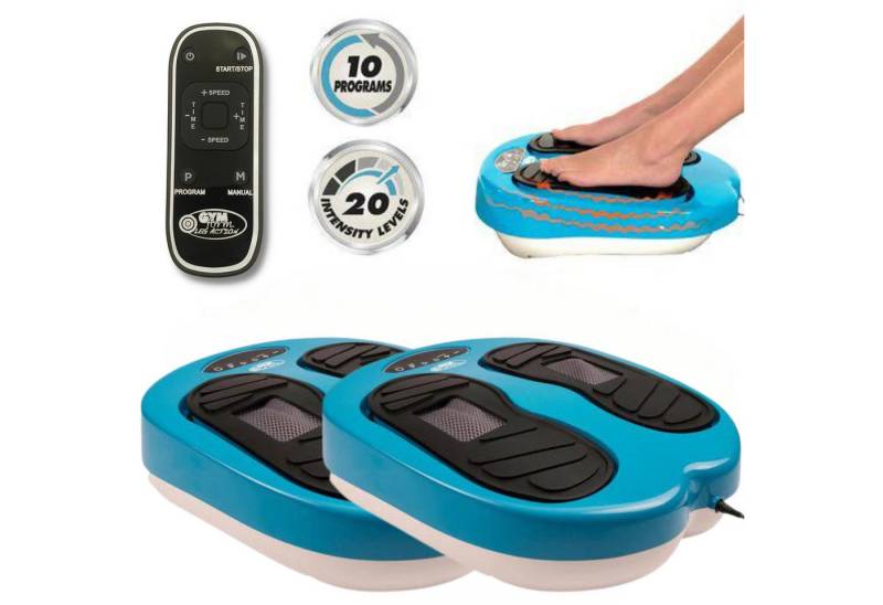Gymform® Fußmassagegerät Leg Action, Spar-Set 2-tlg., 1er oder 2er Pack 4 oder 8 Programme, Durchblutungsstörungen bekämpfen, Wellness für die Füße, Fernbedienung von Gymform®