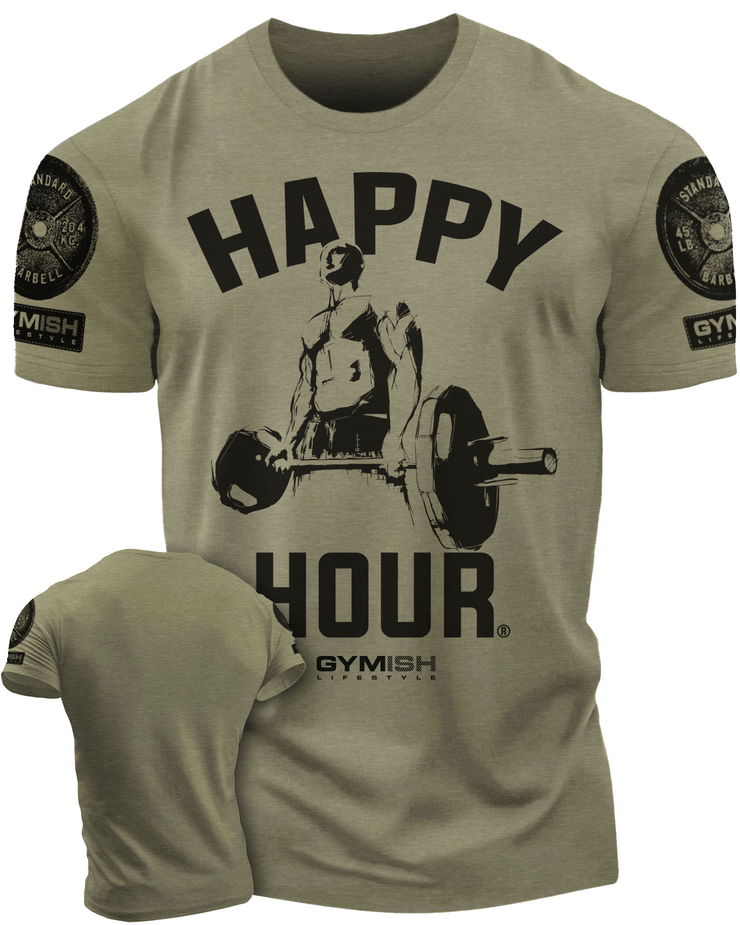002. Happy Hour Lustig Motivierend Workout Gym T-Shirt Für Männer von GymishLifestyle