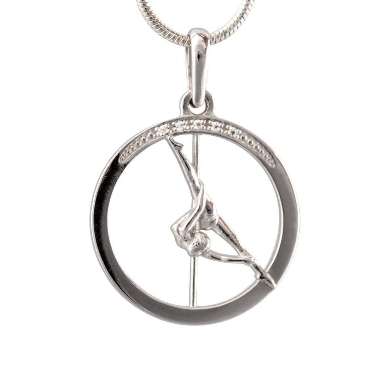 Silber Pole Dance Halskette, Schmuck, Geschenk Für Poledancerin von GymnasticJewelry