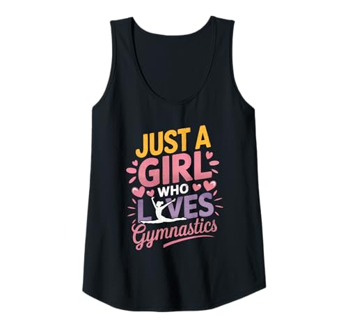 Damen Nur EIN Mädchen, das Gymnastikathletin liebt Turnermädchen Tank Top von Gymnastics Lover Apparel for Girls