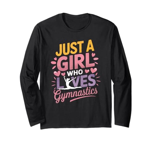 Nur EIN Mädchen, das Gymnastikathletin liebt Turnermädchen Langarmshirt von Gymnastics Lover Apparel for Girls