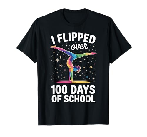 100 Days of School Gymnastik für Mädchen, Flip-Tumble-Turnerin, Kinder T-Shirt 100 Days of School Gymnastik für Mädchen, Flip-Tumble-Turnerin, Kinder T-Shirt von Gymnastics Tees NYC