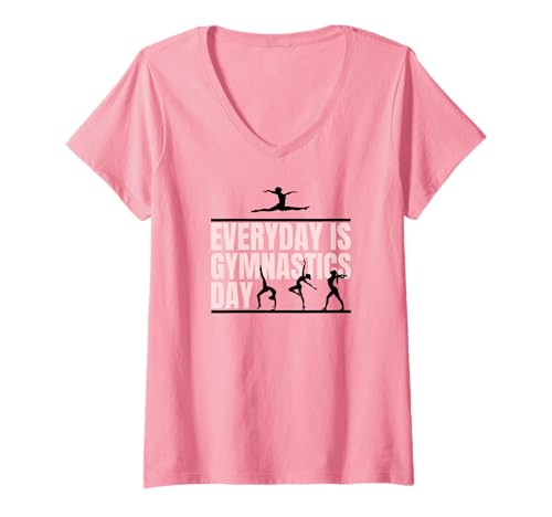 Damen Turnen Jakarta 2025 Gymnastik Sport International Outfit T-Shirt mit V-Ausschnitt Damen Turnen Jakarta 2025 Gymnastik Sport International Outfit T-Shirt mit V-Ausschnitt von Gymnastik Turnen Wettbewerb Fan Germany Jakarta