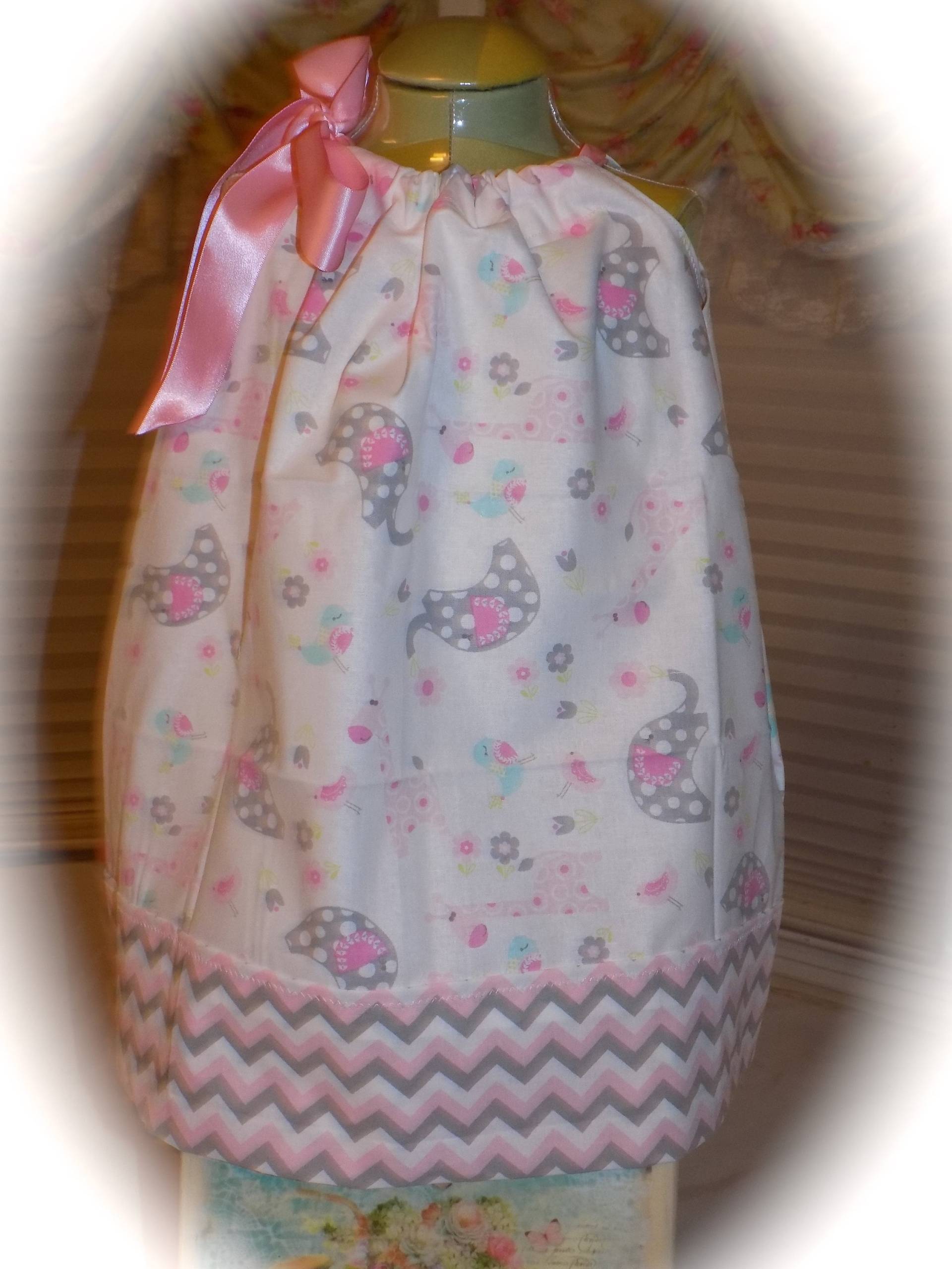 Neue Elefant Vogel Frühling Sommer-Kissenbezug Kleid Rosa Säugling Kleinkind-Blau Neue Elefant Vogel Frühling Sommer-Kissenbezug Kleid Rosa Säugling Kleinkind-Blau von GypsyLassBoutique