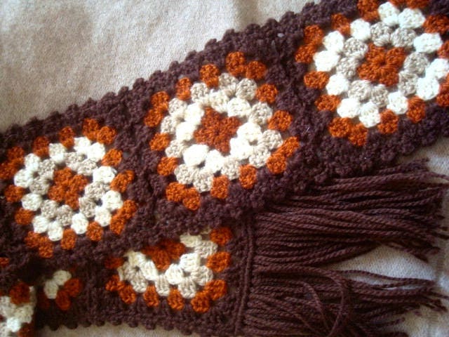 Vintage Gesteinsablagerungen Peggy Platz Weichen Schal Braun/Tan von GypsyLoveHeadbands