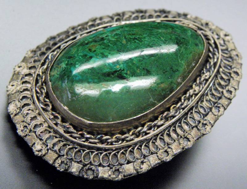 Wunderschöne Elite Bezel Set Sterling Silber Vintage Brosche Handgemacht in Israel von GypsyRoadStudio