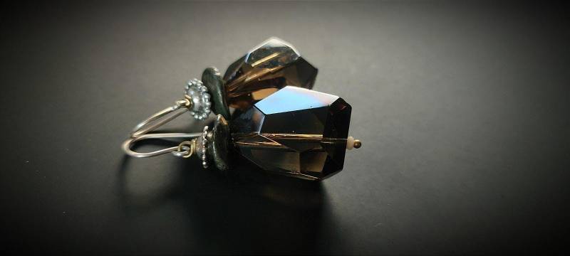 Ohrringe "Edges" Glasschliff Glasperlen Klunker Crystal Ohrringe "Edges" Glasschliff Glasperlen Klunker Crystal von GypsysJourneyJewelry