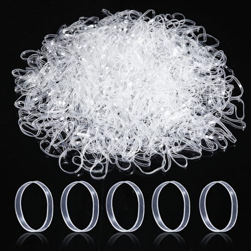 Kleine Transparente Gummibänder für Haarbänder Gummibänder Mini Kleinkind Zöpfe Pferdeschwanz Halter für Mädchen Kinder dicke Haare keine Beschädigung Handwerk Büro 1000pcs -2,2cm Kleine Transparente Gummibänder für Haarbänder Gummibänder Mini Kleinkind Zöpfe Pferdeschwanz Halter für Mädchen Kinder dicke Haare keine Beschädigung Handwerk Büro 1000pcs -2,2cm von Gyxcelc