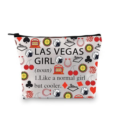 Las Vegas Make-up-Tasche, Las Vegas, Reisegeschenk, Las Vegas, Mädchen, Wochenendgeschenk, Las Vegas, Berufs-Kosmetiktasche, LAS VEGAS GIRL Substantiv, modisch von Gzrlyf