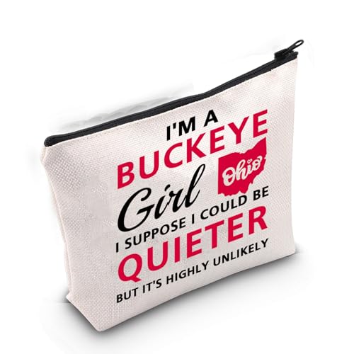 Ohio State Buckeyes Girl Make-up-Tasche Ohio State Geschenk Ohio Fan Geschenk Buckeye Geschenk Kosmetiktasche, Buckeye Girl von Gzrlyf