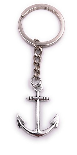 H-Customs Anker Schlüsselanhänger Anhänger Silber aus Metall H-Customs Anker Schlüsselanhänger Anhänger Silber aus Metall von H-Customs