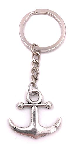 H-Customs Anker klein Schlüsselanhänger Anhänger Silber aus Metall von H-Customs