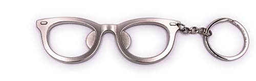H-Customs Brille mit Flaschenöffner Schlüsselanhänger besonderer Anhänger aus Metall Silber von H-Customs