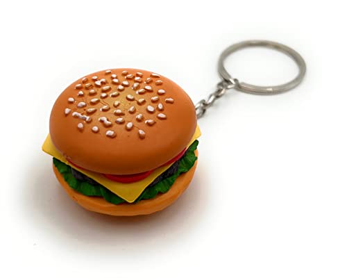 H-Customs Burger Fast Food Essen Cheeseburger Schlüsselanhänger Anhänger bunt von H-Customs