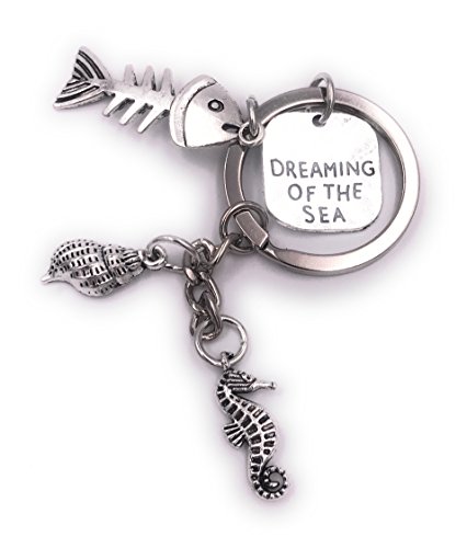 H-Customs Dreaming of the See Meer Maritime Schlüsselanhänger Anhänger Silber aus Metall H-Customs Dreaming of the See Meer Maritime Schlüsselanhänger Anhänger Silber aus Metall von H-Customs