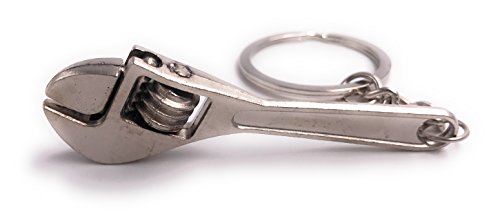 H-Customs Engländer Schraubenschlüssel aus Metall Schlüsselanhänger Verstellbarer Schraubenschlüssel Verstellschlüssel Handwerk Werkzeug Mechaniker von H-Customs