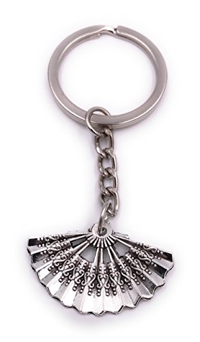 H-Customs Fächer Wedel Schlüsselanhänger Anhänger Silber aus Metall H-Customs Fächer Wedel Schlüsselanhänger Anhänger Silber aus Metall von H-Customs