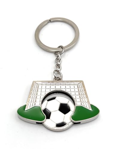 H-Customs Fußball Tor Einkaufswagen Chip Schlüsselanhänger Anhänger aus Metall Grün von H-Customs