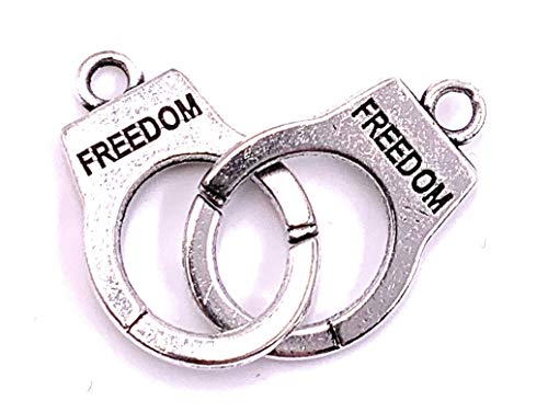 H-Customs Handschellen 8 Fessel Charm Anhänger Kettenanhänger Bastelbedarf Schmuckzubehör von H-Customs
