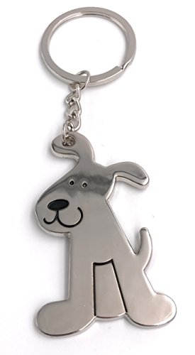 H-Customs Hund Dog sitzend Schlüsselanhänger Haustier Tierliebe Hunderasse Vierbeiner Hundefreund Hundeliebhaber von H-Customs