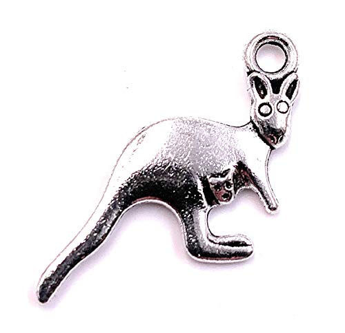 H-Customs Känguru mit Beutel Baby Charm Anhänger Kettenanhänger Bastelbedarf Schmuck von H-Customs