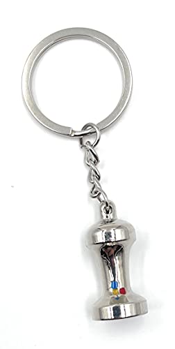 H-Customs Kaffeemaschine Espresso Kocher silber Schlüsselanhänger Anhänger von H-Customs