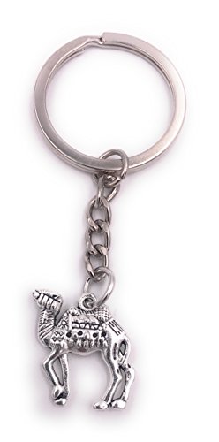 H-Customs Kamel mit Höcker Schlüsselanhänger Anhänger Silber aus Metall von H-Customs