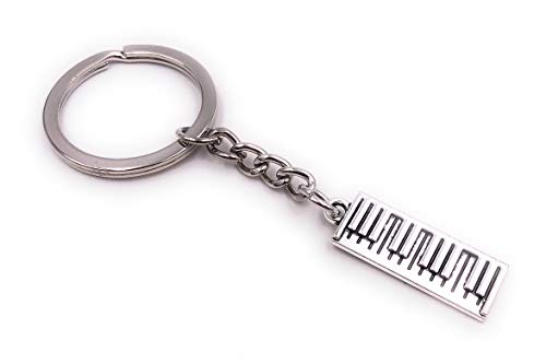 H-Customs Keyboard Instrument mobil Schlüsselanhänger Anhänger Silber aus Metall von H-Customs