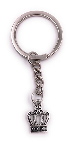 H-Customs Krone Kaiser König Märchen Schlüsselanhänger Anhänger Silber aus Metall von H-Customs