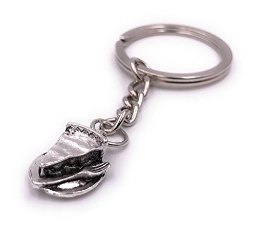 H-Customs Kuchen Teatime Torte Schlüsselanhänger Anhänger Silber aus Metall von H-Customs