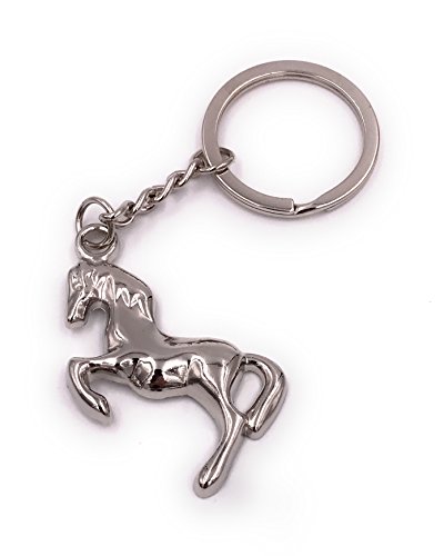 H-Customs Pferd Reiten Silber Schlüsselanhänger Anhänger von H-Customs