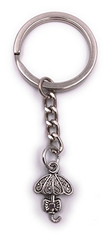 H-Customs Regenschirm Schlüsselanhänger Anhänger Silber aus Metall von H-Customs