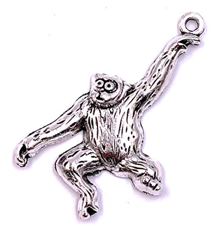 H-Customs Schimpanse Affe Tier Charm Anhänger Kettenanhänger Bastelbedarf Schmuckzubehör von H-Customs