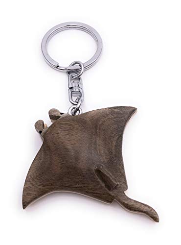 H-Customs Stachelrochen Rochen Fisch Platt Holz Edel Handmade Schlüsselanhänger Anhänger von H-Customs