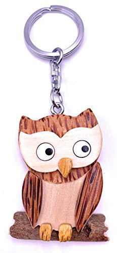 H-Customs Süße Eule Ast sitzend Holz Edel Handmade Schlüsselanhänger Anhänger H-Customs Süße Eule Ast sitzend Holz Edel Handmade Schlüsselanhänger Anhänger von H-Customs
