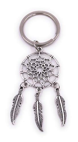 H-Customs Traumfänger Schlüsselanhänger Anhänger Silber aus Metall von H-Customs