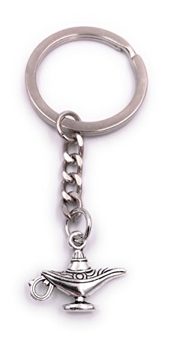 H-Customs Wunderlampe Schlüsselanhänger Anhänger Silber aus Metall von H-Customs