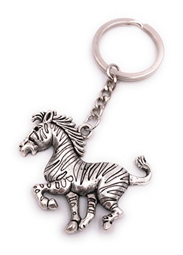 H-Customs Zebra laufend galoppierend Schlüsselanhänger Anhänger Silber aus Metall H-Customs Zebra laufend galoppierend Schlüsselanhänger Anhänger Silber aus Metall von H-Customs