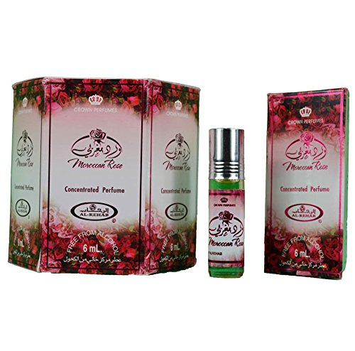 al-rehab Moroccan Rose Box Of 6 X 6 ml Parfum Öl – Direkt von Al Rehab UK Distributor von Al-Rehab