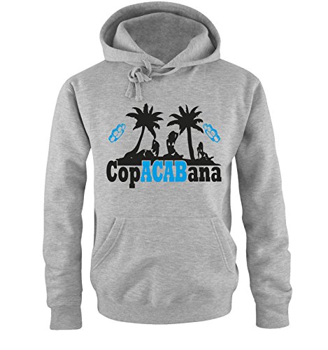 Comedy Shirts Copacabana - Zweifarbig - Herren Hoodie - Grau/Schwarz-Blau Gr. XL von Comedy Shirts